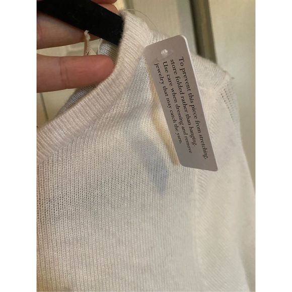 SOFT SURROUNDINGS Pleated Ecru Ivory Reserva Sweater Tunic, Size Medium, MP $90 - Picture 3 of 11